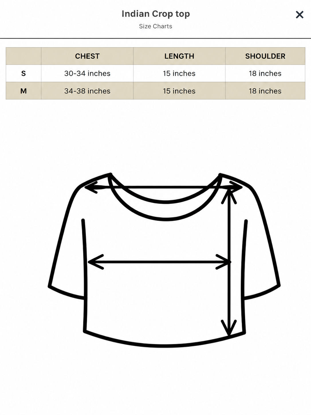 Indian Crop top